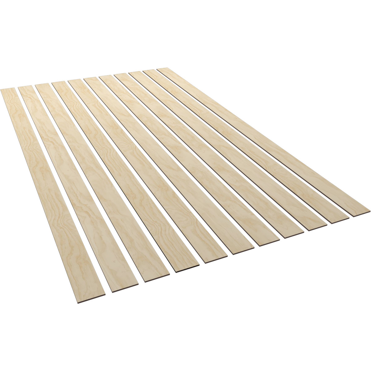 Designer Series Adjustable Wood Slat Wall Panel Kit w/ 4