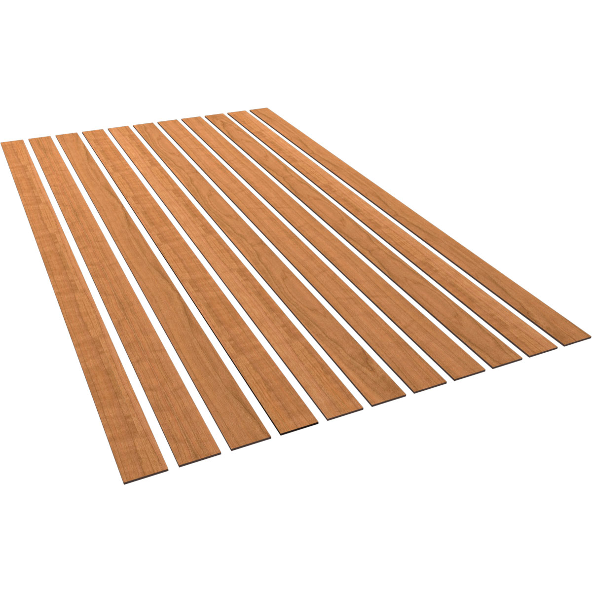 Designer Series Adjustable Wood Slat Wall Panel Kit w/ 4