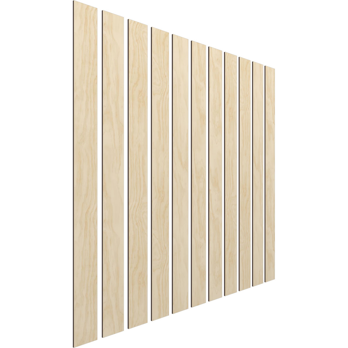 【SHUNER】Wood panel Designer Series Adjustable Wood Slat Wall Panel Kit w/ 4