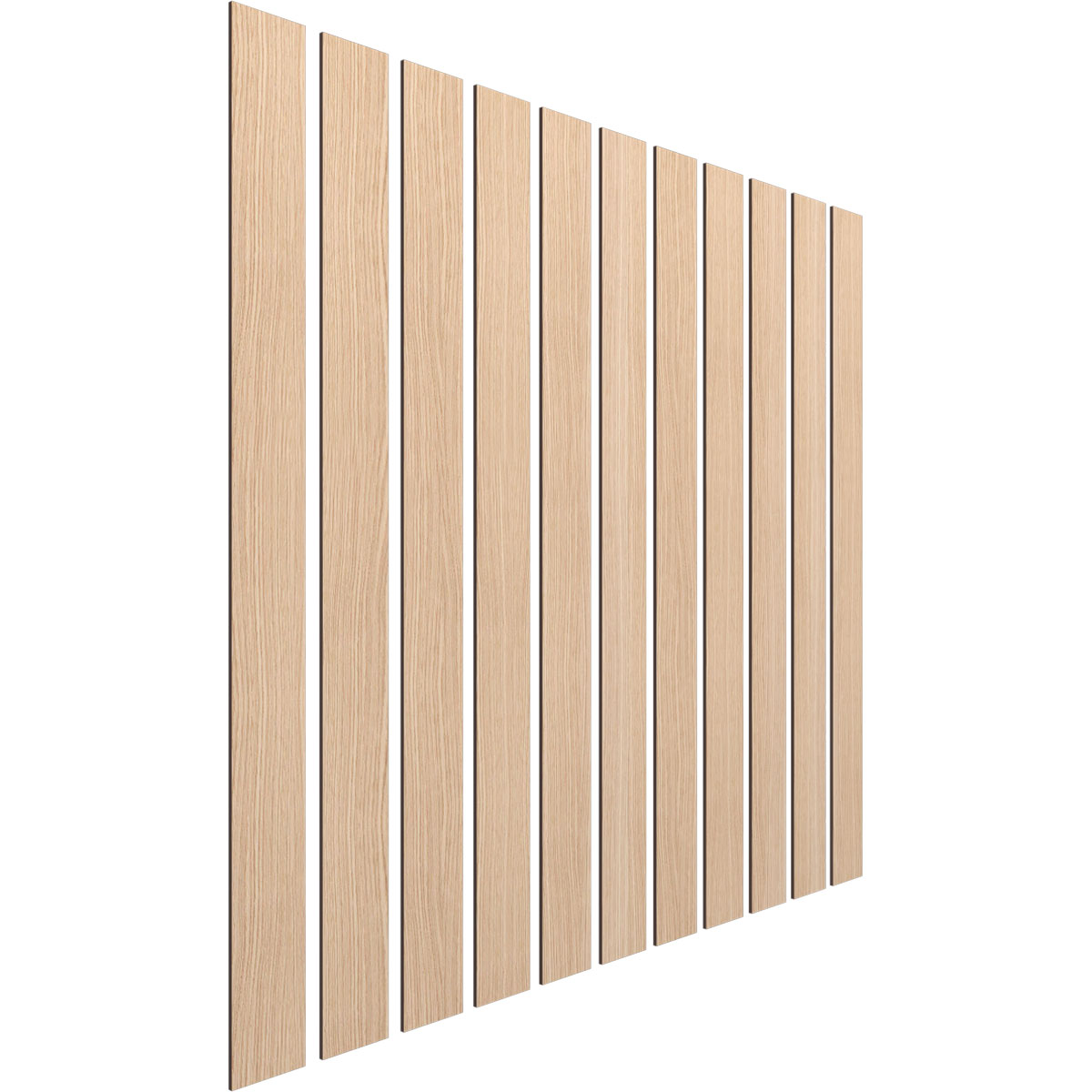 Designer Series Adjustable Wood Slat Wall Panel Kit w/ 4