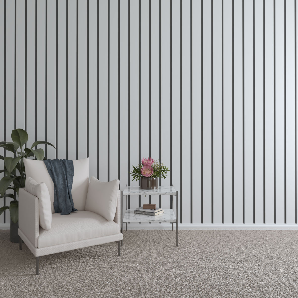 SLIM WEEK Slat Line K+ 180粒　✖️3 Designer Series Adjustable PVC Slat Wall Panel Kit w/ 4