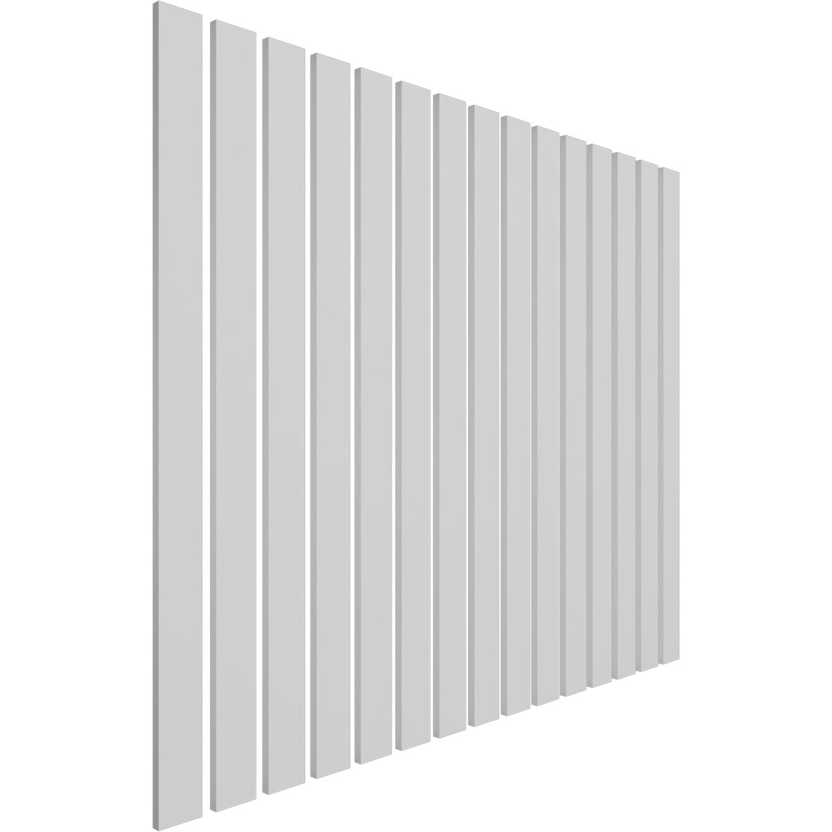 Designer Series Adjustable PVC Slat Wall Panel Kit w/ 3