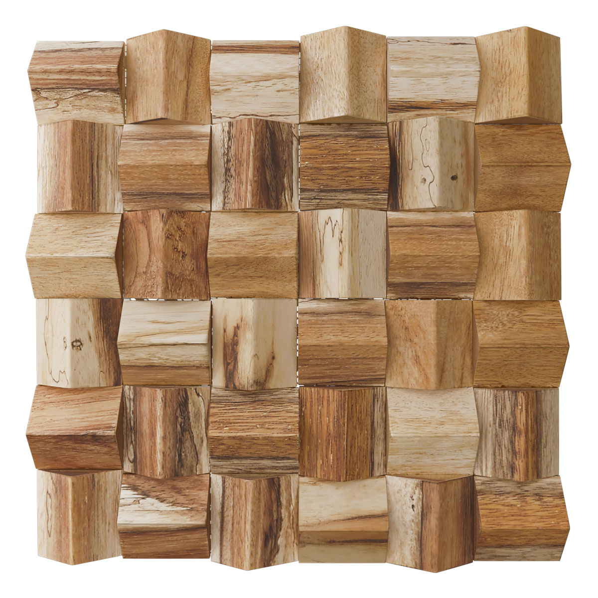 TideCraft Nova Wood Mosaic Wall Tile, 11 7/8