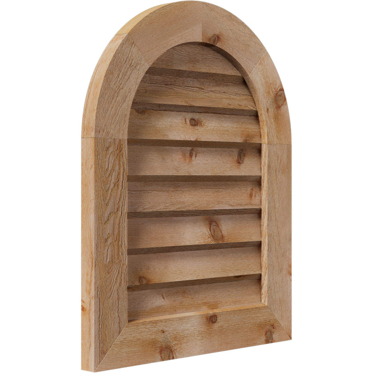 18W X 36H Rectangle Gable Vent – Unfinished Smooth Western Red Cedar, 23W X 41H Frame, With Screen – Rustic Wood Vent