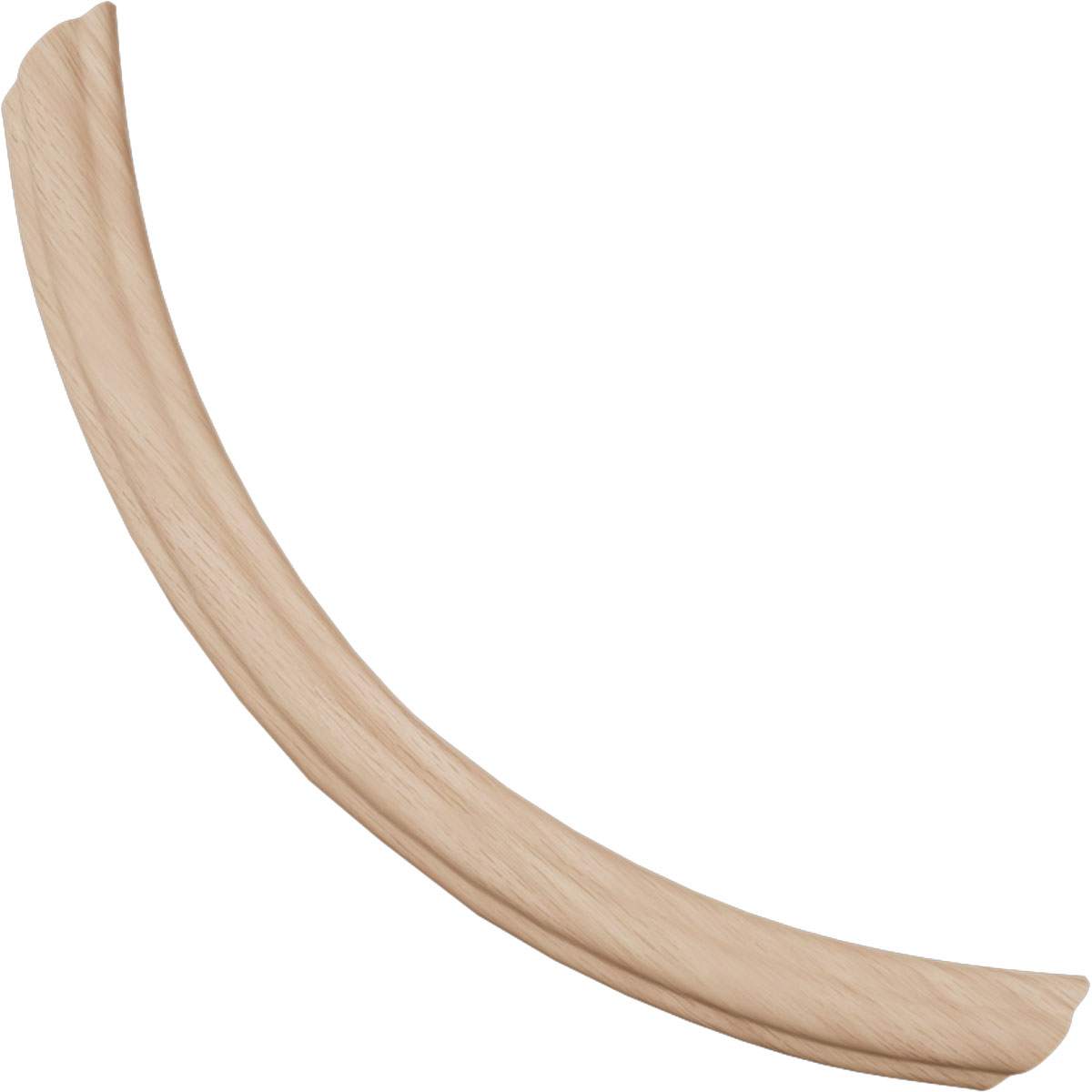 Ekena Millwork Solid Hardwood Base Cap Moulding - White Oak Stain Grade 96" Length