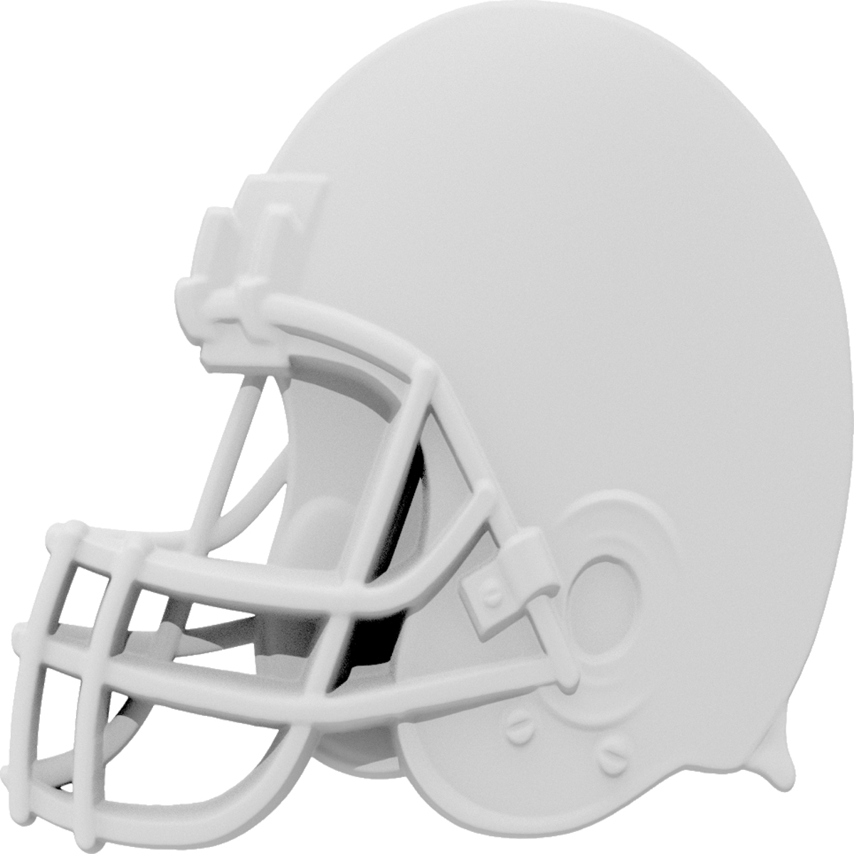 1"W x 1"H x 1/4"P Extra Petite Football Helmet Left Onlay
