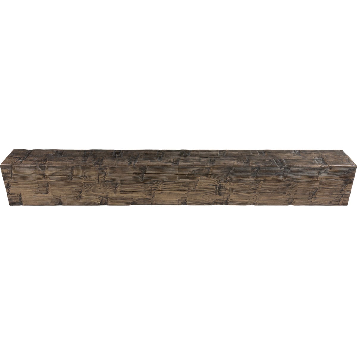Heritage Timber Reclaimed Axed Cut Faux Wood Beam, 3-Sided (U-Beam