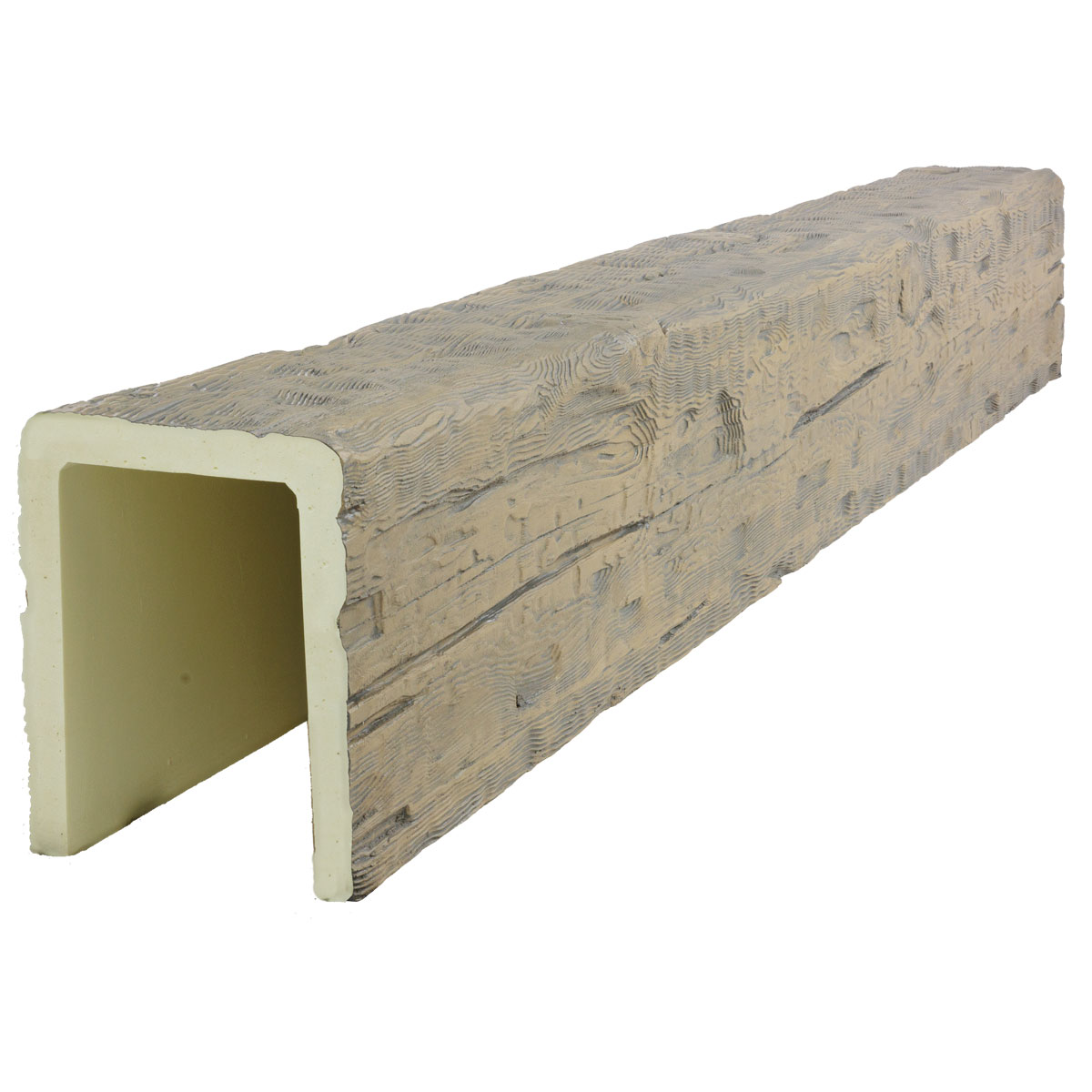Heritage Timber Salvaged Timber Faux Wood Beam, 3-Sided (U-Beam
