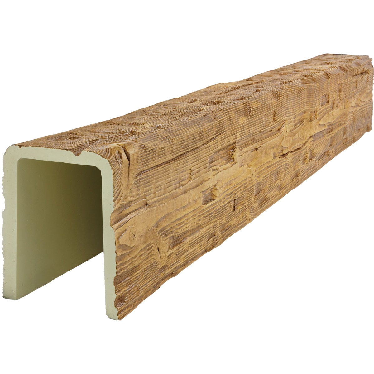 Heritage Timber Salvaged Timber Faux Wood Beam, 3-Sided (U-Beam