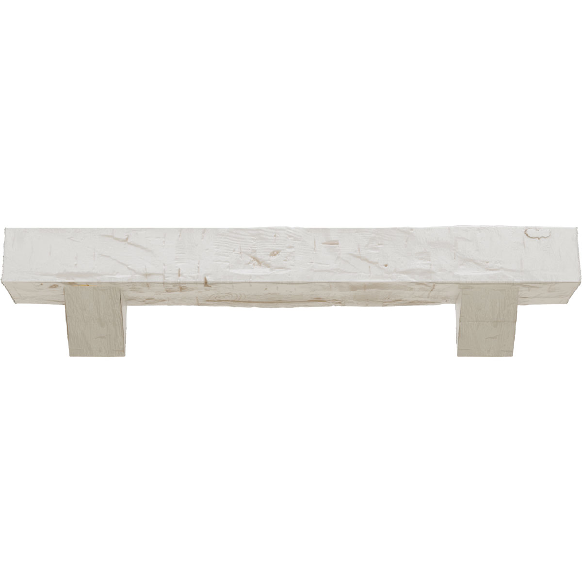 Ekena Millwork MANUHH04X04X36BKUN 4H x 4D x 36W Hand Hewn Faux Wood  Fireplace Mantel Kit w/ Breckinridge Corbels, Factory Prepped